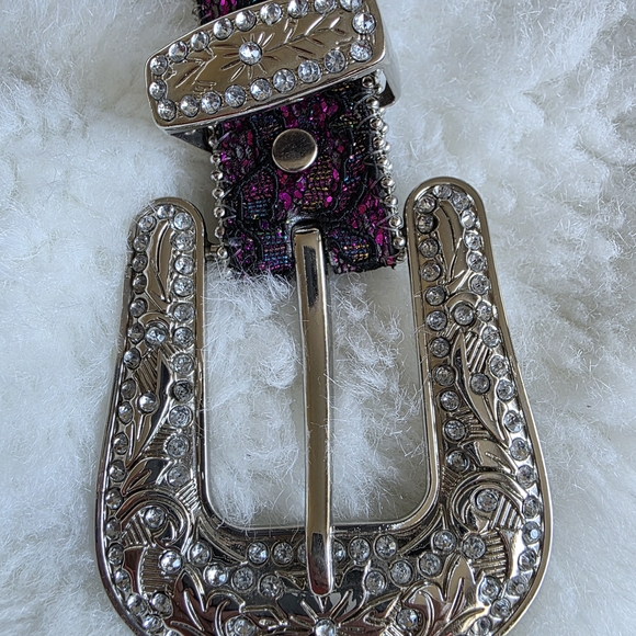 Nooona Chic Embellished Belt with Pink and Silver Accents